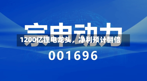 1200亿锂电龙头，净利预计翻倍-第2张图片