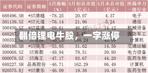 翻倍锂电牛股，一字涨停-第2张图片