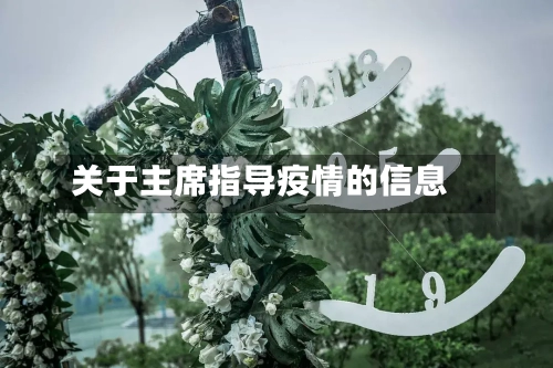 关于主席指导疫情的信息-第3张图片