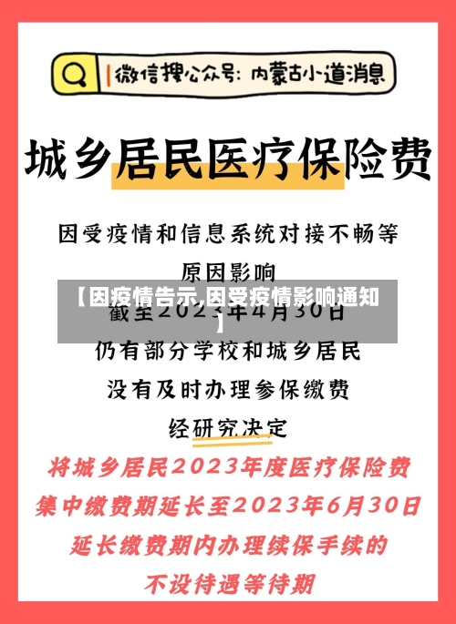 【因疫情告示,因受疫情影响通知】