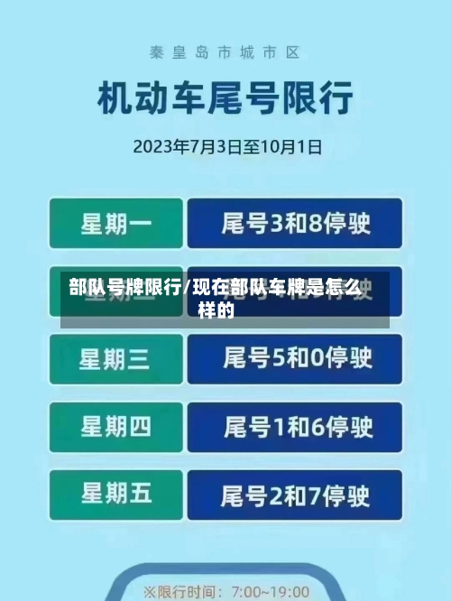 部队号牌限行/现在部队车牌是怎么样的