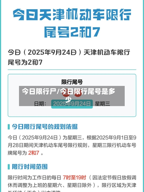 今日限行尸/今日限行尾号是多少-第3张图片