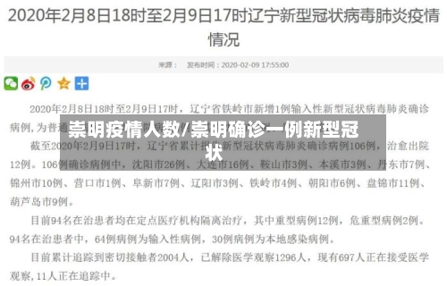 崇明疫情人数/崇明确诊一例新型冠状-第3张图片