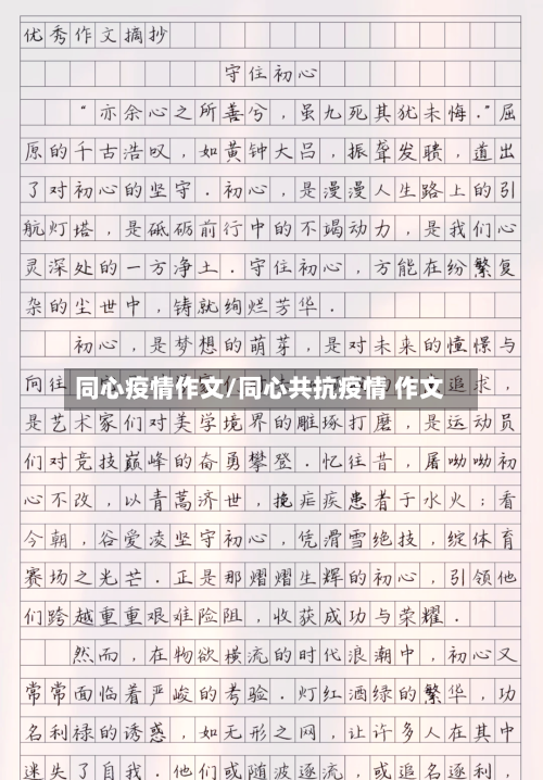 同心疫情作文/同心共抗疫情 作文-第1张图片