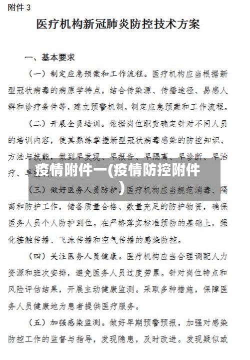 疫情附件一(疫情防控附件)
